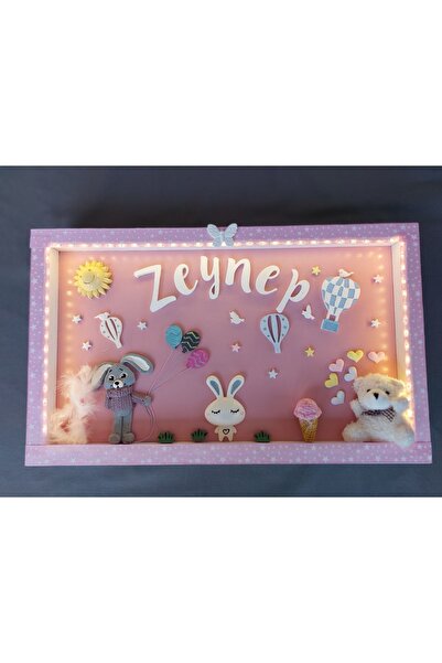 Özlem Bebek Ledli Kapi Süsü Kişiye Özel Mdf Kokulutaş