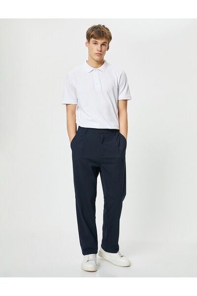 Koton Ανδρικό μπλουζάκι με λεπτή εφαρμογή