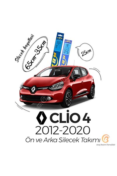 Rbw Ön Ve Arka Silecek Seti Renault Clio 4 2012-2020 Ile Uyumlu
