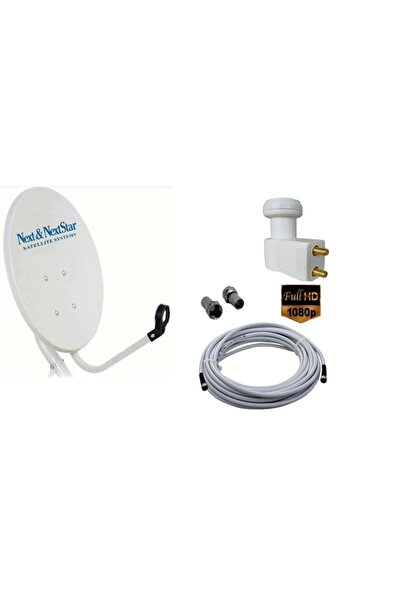 NEXT NEXTSTAR 70 cm Çanak Anten lnb2 Çiftli 45 Metre Kablo Next
