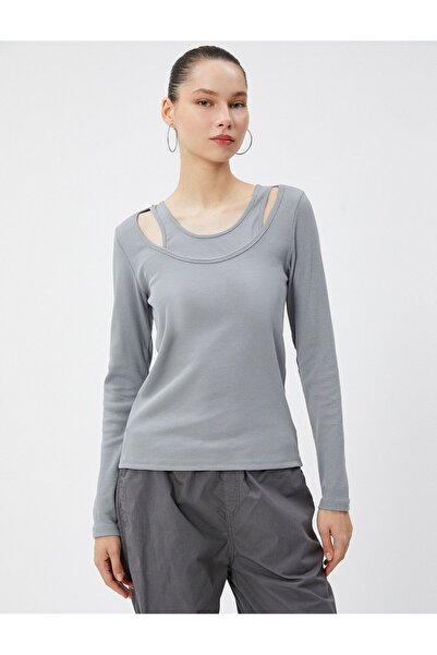 Koton Γυναικείο μακρυμάνικο μπλουζάκι