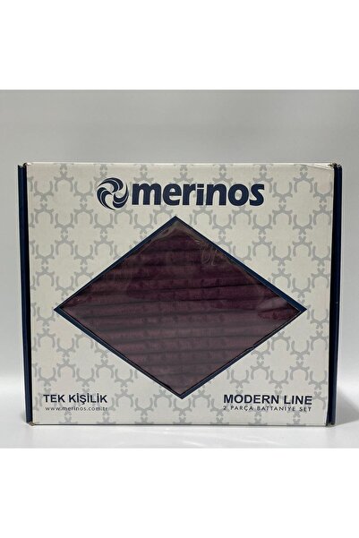 Sarar Merinos Modern Lıne Tek Kişilik Battaniye 2 Parça Yatak Örtüsü Seti mod...