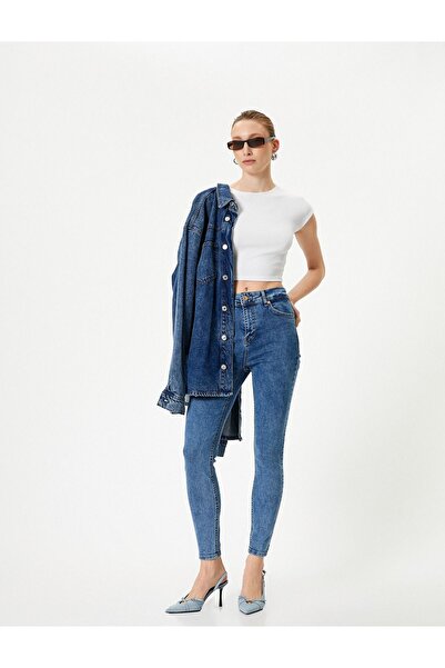 Koton Women's Tight Leg Jeans