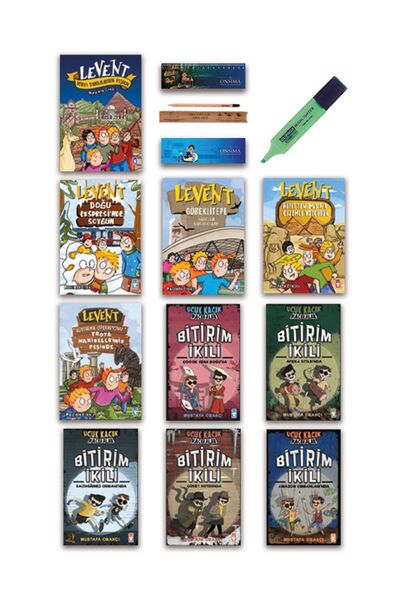 Timaş Çocuk Bitirim İkili Serisi - Levent Serisi Set 10 Kitap - Mustafa Orakçı