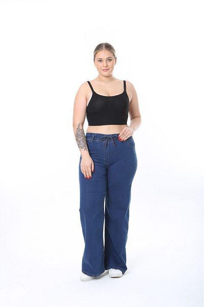 EYLÜL BUTİK WOMEN'S LARGE SIZE WIDE LEG PANTS