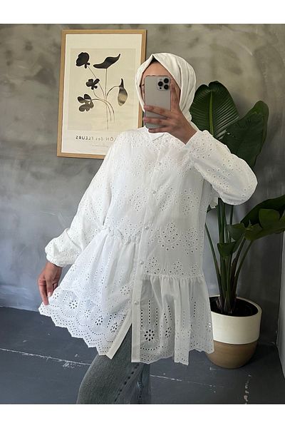 hilla line Γυναικείο πουκάμισο Hijab Tunic - Frilly Scallop