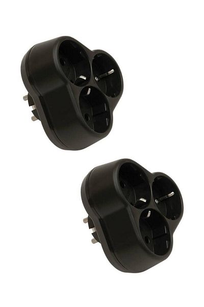 VİKO 2 Black Triple Grounded Clover Plugs