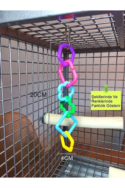 Ciko Kafes Shaped Colorful Bird Toy