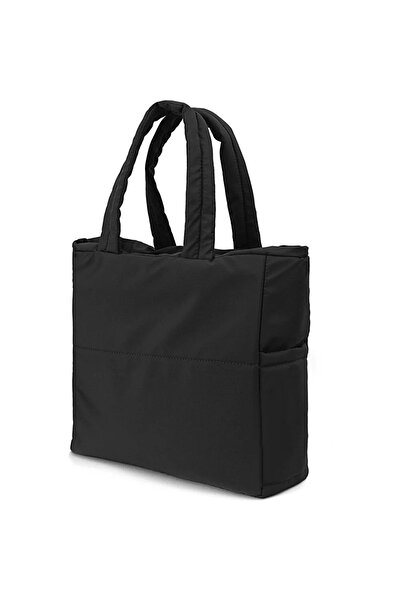 Duman Kadın Siyah Fermuarlı Puf Şişme Büyük Boy Omuz Ve Kol Siyah Renk Kadın ...