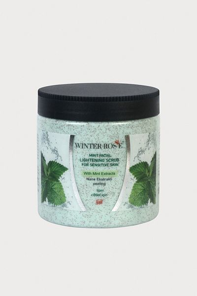 WINTER ROSE Mint Facial Lightening Scrub - Mint Extract, Exfoliating Anti-Acne, Rejuvenating Cream