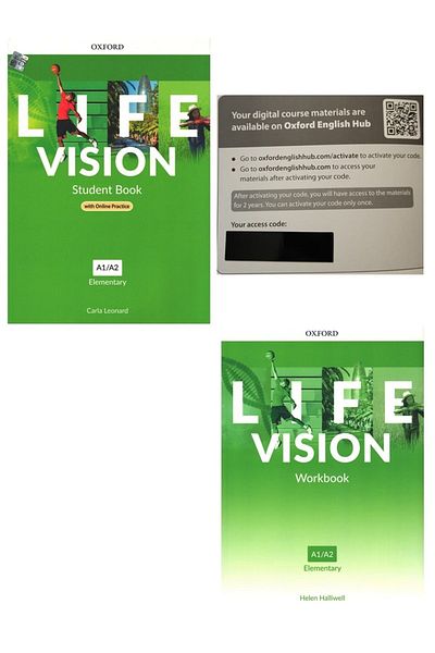 OXFORD UNIVERSITY PRESS Life Vision Elementary Student Book with Online Practice + Workbook (A1/A2) - Collective