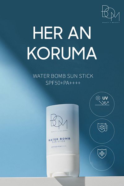 B.O.M Sunscreen Green Tea - Waterbomb Sun Stick with Allantioine and Houttuinia Cordata Extract