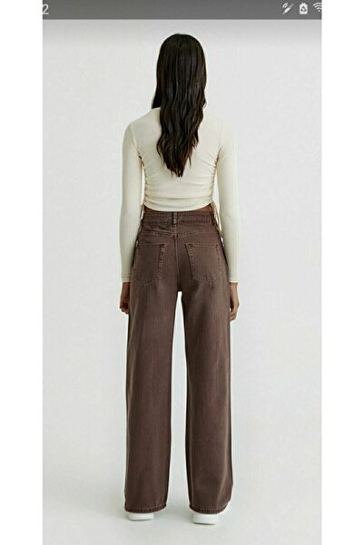 DRC trend Davis Brown Lycra - Super High Waist Loose Palazzo Jeans. (Super High) Wide Leg