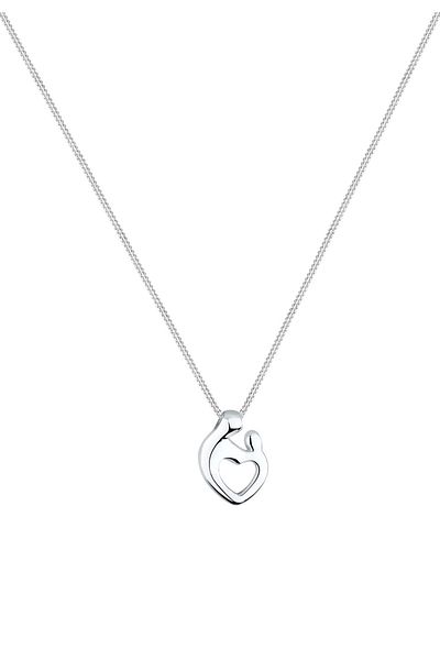 ELLI Halskette Damen Mutter Kind Herz Bindung in 925 Sterling Silber