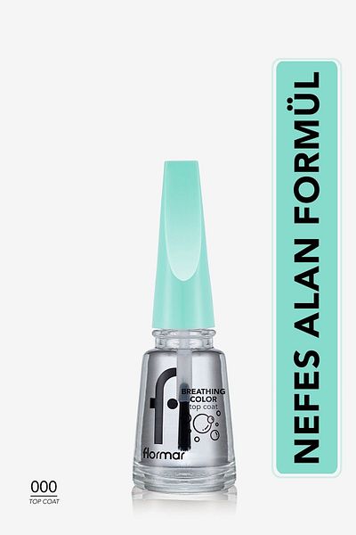 Flormar Nefes Alabilen Son Kat Tırnak Cilası- Breathing Color Nail Enamel -000 Top Coat- 4251903325516