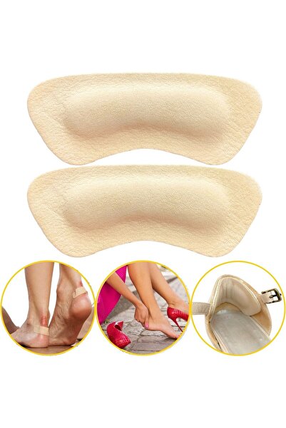 YeferStore Ayakkabı Topuk Vurma Önleyici Deri Ped, Sünger Dolgulu Yapışkanlı ...