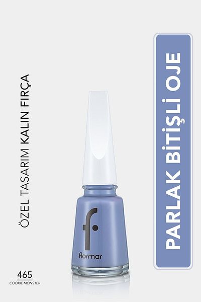 Flormar Parlak Oje (MAVİ) - Nail Enamel - 465 Cookie Monster - 8682536036191