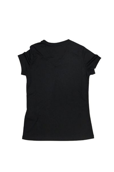 Kinetix Tricou Sn228 Basic Pes V Neck Siyah Kadın Kısa Kol