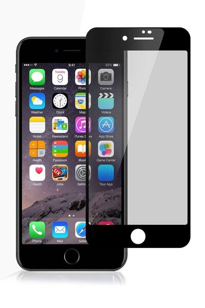 Miscase Apple Iphone 8 Plus Cam 10d Privacy Tam Kaplayan Hayalet Cam Siyah