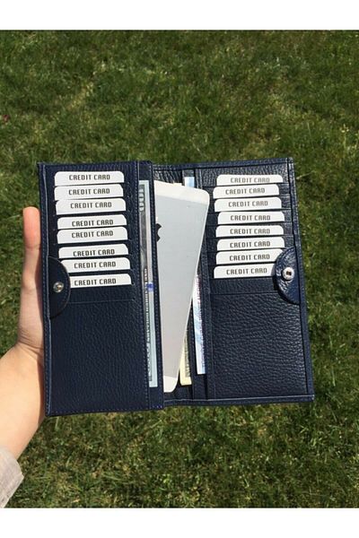DERKON Genuine Leather Wallet with Phone Compartment