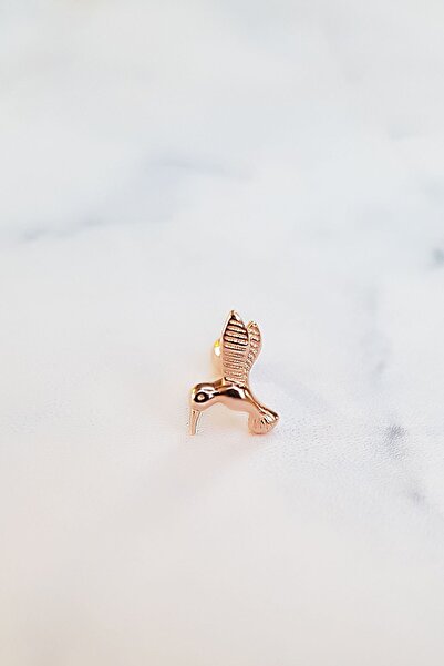 MorMajor Silver Tekli İthal Karga Gümüş Piercing Küpe