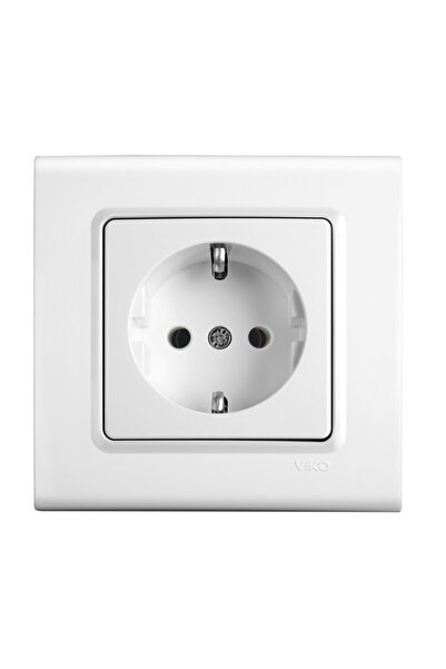 VİKO مقبس غائر من سلسلة Linnera Rollina لون أبيض (الإطار متضمن)