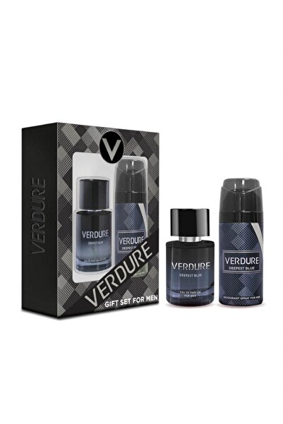 VERDURE Deepest Blue Edp Erkek Parfüm 100 Ml + Deepest Blue Erkek Deodorant 150 Ml 2'li Hediye Seti