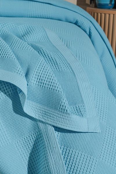 Mulberry Pique cu model Waflle, pătură Waflle, 100% bumbac, fir gros, moale, dublu 220*240