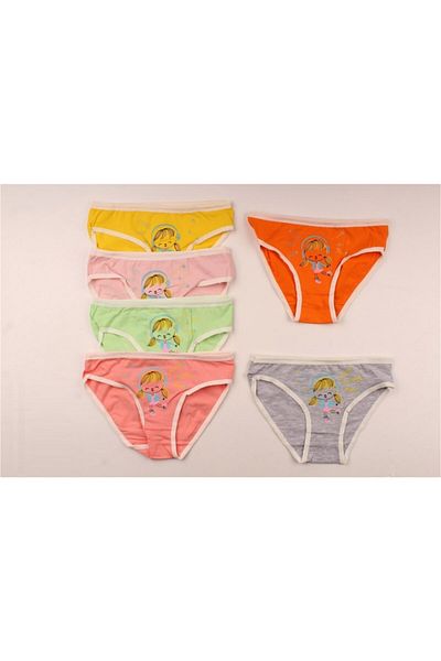 Dr Bugy Kids Papatya Dr Bugy 8618 Love Printed Girls' εσώρουχα 6 τεμαχίων