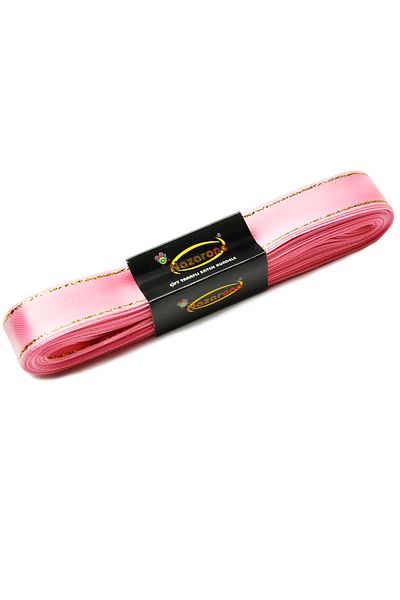 Nazarone Ροζ Σατέν Ασημένια Κορδέλα - 2cm-10mt