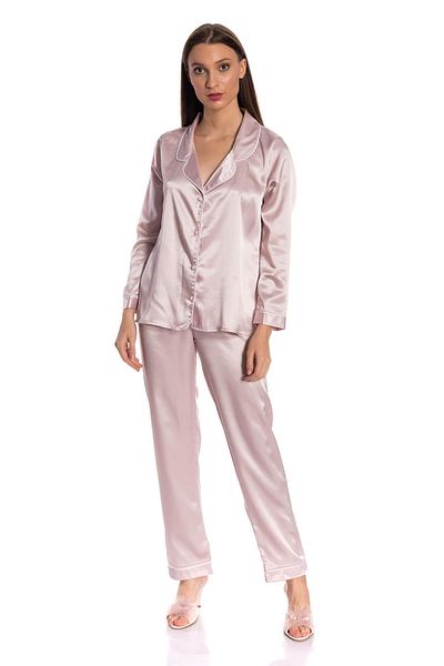 Espuar 455 High Quality Satin Collar Detailed Pajamas Set