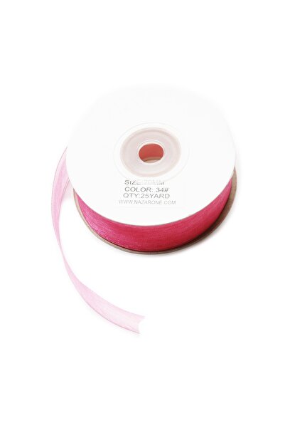Nazarone شريط أورجانزا فوشيا - 2 سم - 23 متر (803)