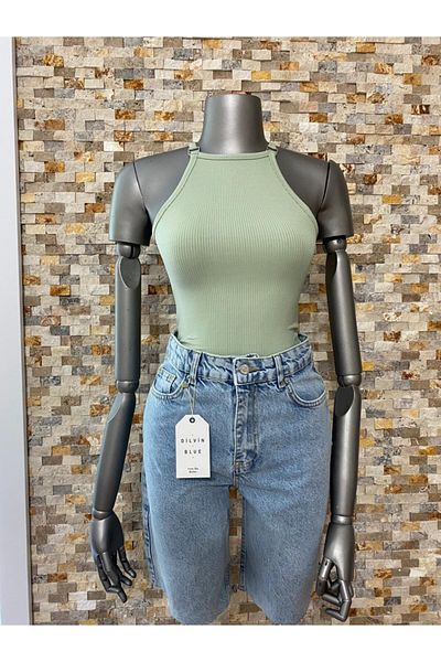 Dilvin 3804 Crop Top with Accessories -mint