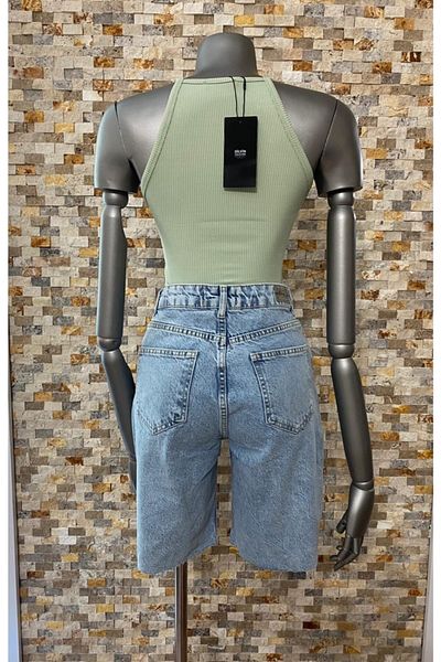 Dilvin 3804 Crop Top with Accessories -mint