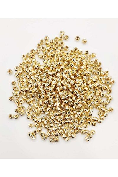 yiğit aksesuar 4 Mm 50 Pieces No Darkening Gold Dorica Bead Spacer Tool Jewelry Supplies