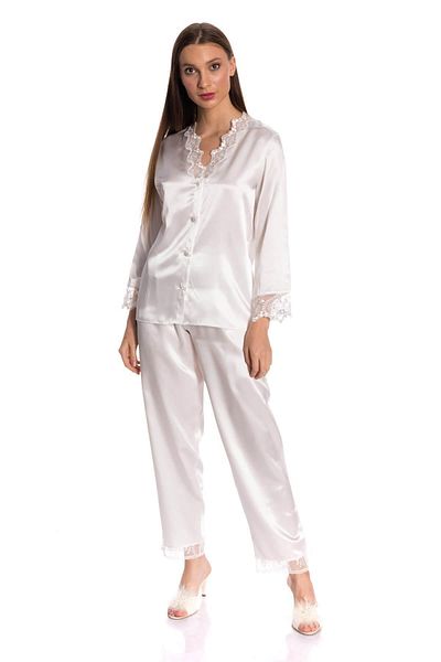 Espuar Satin Lace Detailed Pajama Set