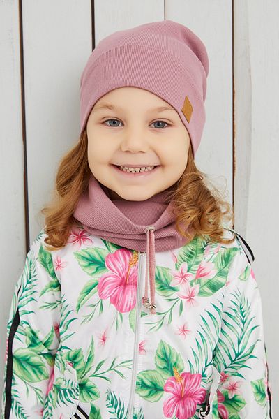 Babygiz Baby Girl Child Dark Pink String Hat Beanie Neck Collar Set Comfortable 100% Cotton Camisole Domestic Production