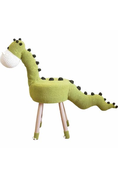 orhanucuzluk Σκαμπό Amigurumi από ξύλο με σφουγγάρι