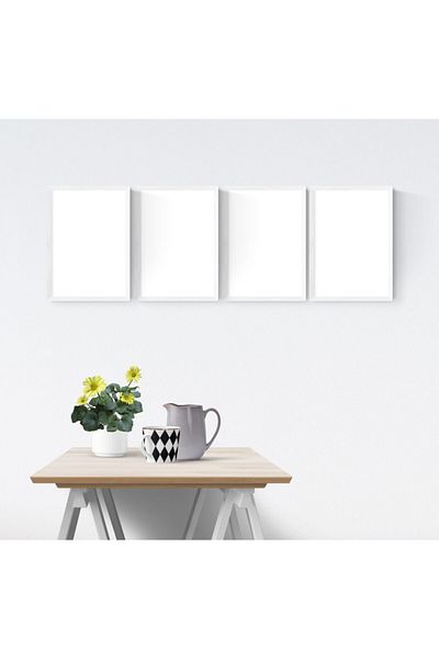 YED Frame A4 - 21X30Cm Picture Frame Set - 4 Pieces - White -