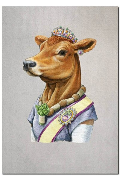 Cakatablo Ξύλινος Πίνακας Ελίτ Αγγλικής Αγελάδας (Μέγεθος 25x35 εκ.)