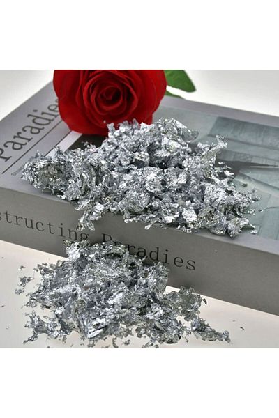 Hobizubi Leaf Foil - 16 Cm Silver Foil Paper 10 Pieces