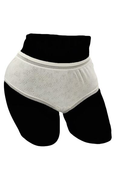 FSM1453 Women's Cotton Transfer Ribana Bato High Waist Lace Slip Panties 2-Piece - 3003