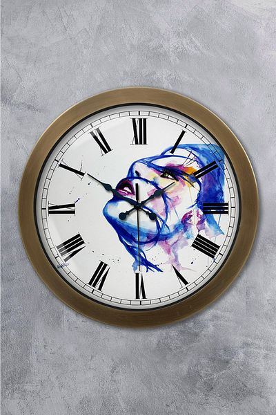 Kasva Concept 36 cm Tumbled Metal Modern Art Wall Clock