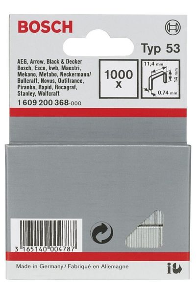 Bosch Staple Wire Type53 11.4*0.74*14mm 1000pcs