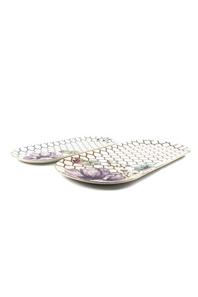 Mikasa Moor Lily 2-Piece Oval Serving Plate (42cm+33cm)
