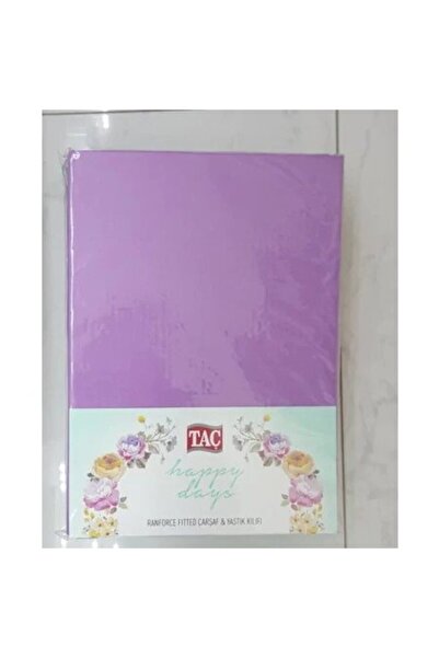 Taç Ranforce Lastikli 180x200 Çarşaf Seti Koyu Lila