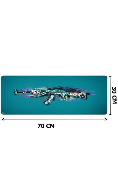 FİTGAME 70x30 Cm Albastru Ak-47 Baza din cauciuc 3mm Mouse Pad pentru jocuri