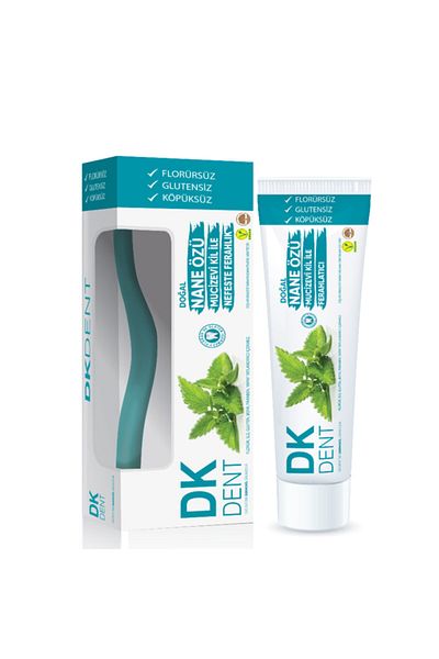 Dermokil Dk Dent Vegan 75ml Fluoride-free Toothpaste with Mint Extract - Gift Toothbrush