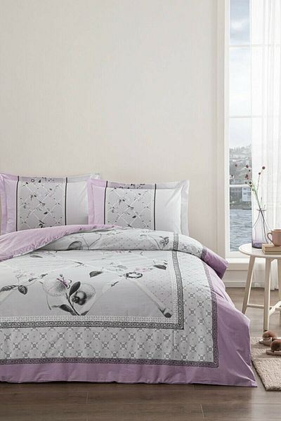 Özdilek Double Duvet Cover Set (Elastic Sheets) Camellia