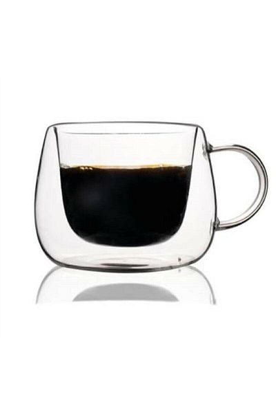 MİMOZA PARK Mimoza 300 Ml Double Glass Walled Mug (12473 )